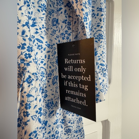 NWT Tuckernuck Royal Shirt Dress Size M Blue - Picture 2 of 5